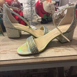 Betsey Johnson Iridescent Studded Heels